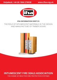 Role of intumescent materials in the design and manufacture of timber doors