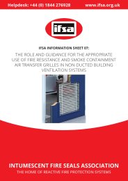 Role and guidance for the appropriate use of fire resistance and smoke containment air transfer grilles in non-ducted building ventilation systems