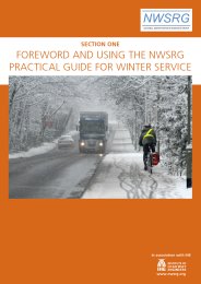 NWSRG practical guide for winter service. Section One. Foreword and using the NWSRG practical guide for winter service