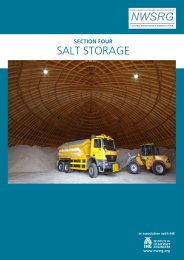 NWSRG practical guide for winter service. Section Four. Salt storage