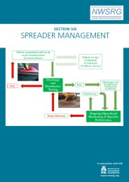 NWSRG practical guide for winter service. Section Six. Spreader management