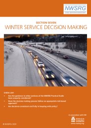 NWSRG practical guide for winter service. Section Seven. Winter service decision making