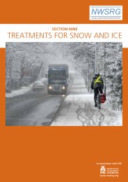NWSRG practical guide for winter service. Section Nine. Treatments for snow and ice