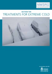 NWSRG practical guide for winter service. Section Ten. Treatments for extreme cold