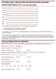 External wall insulation pre-installation building inspection check list