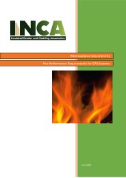 Fire protection requirements for EWI systems