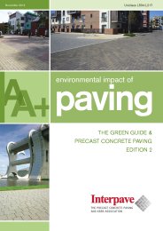 Environmental impact of paving: the Green guide and precast concrete paving. Edition 2