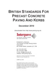 British Standards for precast concrete paving and kerbs