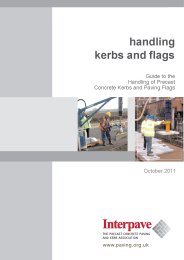 Handling kerbs and flags: guide to the handling of precast concrete kerbs and paving flags. Version 2