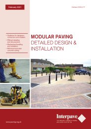 Modular paving. Detailed design and installation