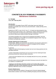 Concrete block permeable pavements: maintenance guidelines