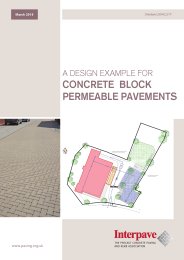 Design example for concrete block permeable pavements