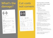 What's the damage? Cut costs not corners