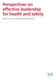 Perspectives on effective leadership for health and safety