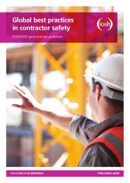 Global best practice in contractor safety. IOSH/ASSE good practice guidelines