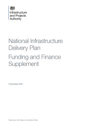 National infrastructure delivery plan - funding and finance supplement
