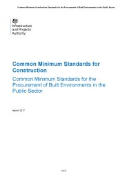 Common minimum standards for construction - common minimum standards for the procurement of built environments in the public sector