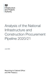 Analysis of the national infrastructure and construction procurement pipeline 2020/21