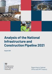 Analysis of the national infrastructure and construction pipeline 2021