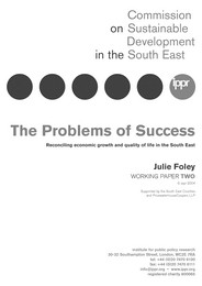 Problems of success - reconciling economic growth and quality of life in the south east