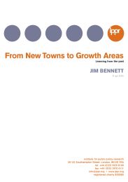 From new towns to growth areas - learning from the past