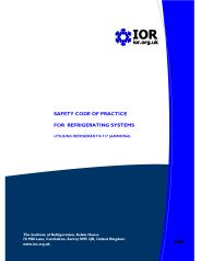 Safety code of practice for refrigerating systems utilizing refrigerant R-717 (ammonia)