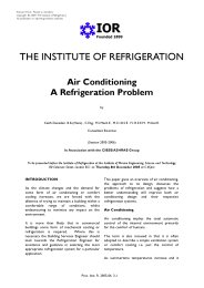 Air conditioning. A refrigeration problem
