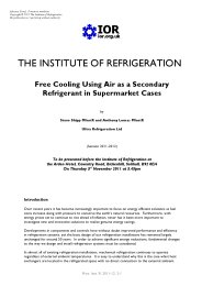 Free cooling using air as a secondary refrigerant in supermarket cases