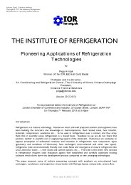 Pioneering applications of refrigeration technologies