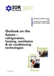 Outlook on the future - refrigeration, heating, ventilation and air conditioning technologies