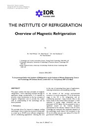 Overview of magnetic refrigeration