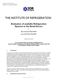 Evaluation of available refrigeration systems in the retail sector