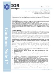 Maintenance of refrigerating systems containing refrigerant R717 ...