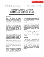 Temperature pull down of cold rooms and cold stores