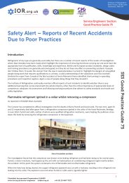 Safety alert - reports of recent accidents due to poor practices