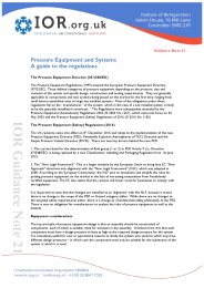 Pressure equipment and systems - a guide to the regulations