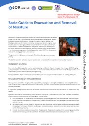 Basic guide to evacuation and removal of moisture