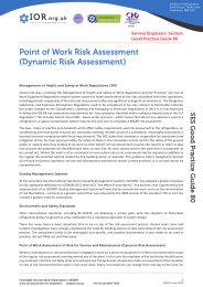 Point of work risk assessment (dynamic risk assessment)