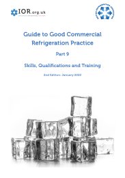 Guide to good commercial refrigeration practice: Part 9 - Skills, qualifications and training. 2nd edition