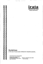 Guidelines on the use of rope access methods for industrial purposes. Edition 2, rev 1