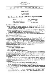 Construction (Health and Welfare) Regulations 1966