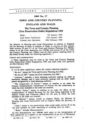Town and Country Planning (Tree Preservation Order) Regulations 1969