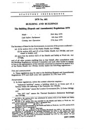 Building (Repeals and Amendments) Regulations 1979