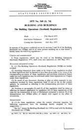 Building Operations (Scotland) Regulations 1975 (S.74)