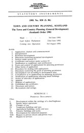 Town and Country Planning (General Development) (Scotland) Order 1981. (S.86)