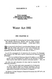 Water Act 1981