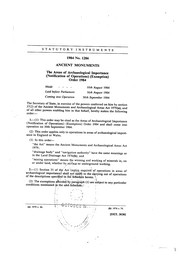 Areas of Archaeological Importance (Notification of Operations) (Exemption) Order 1984