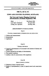 Town and Country Planning (Control of Advertisements) (Scotland) Regulations 1984 (S.47)