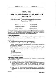 Town and Country Planning (Applications) Regulations 1988