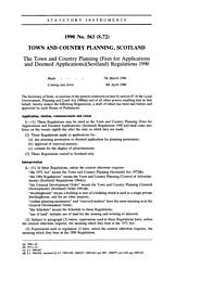 Town and Country Planning (Fees for Applications and Deemed Applications) (Scotland) Regulations 1990 (S.72)